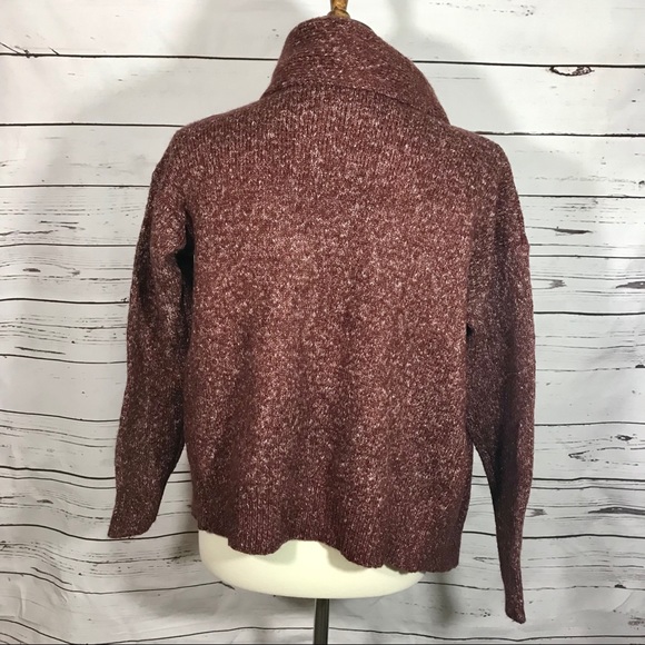 Shein Heathered Sweater Burnt Umber - Picture 2 of 4